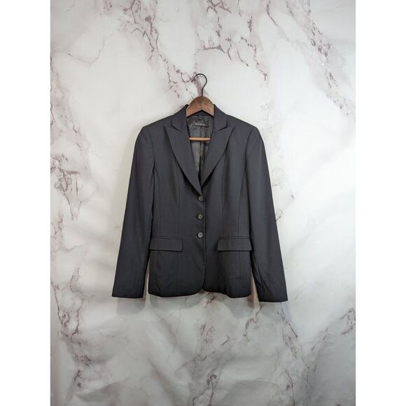 Elie Tahari Blazer Women 2 XS Wool Black 3 Button Suit Jacket Business Office - Picture 1 of 15
